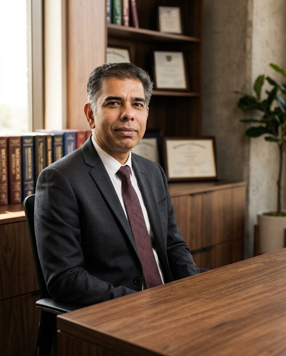 Dr. Seshagiri, Medical Director at Imani Health, in his office